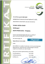 Regionalfenster Zertifikat
